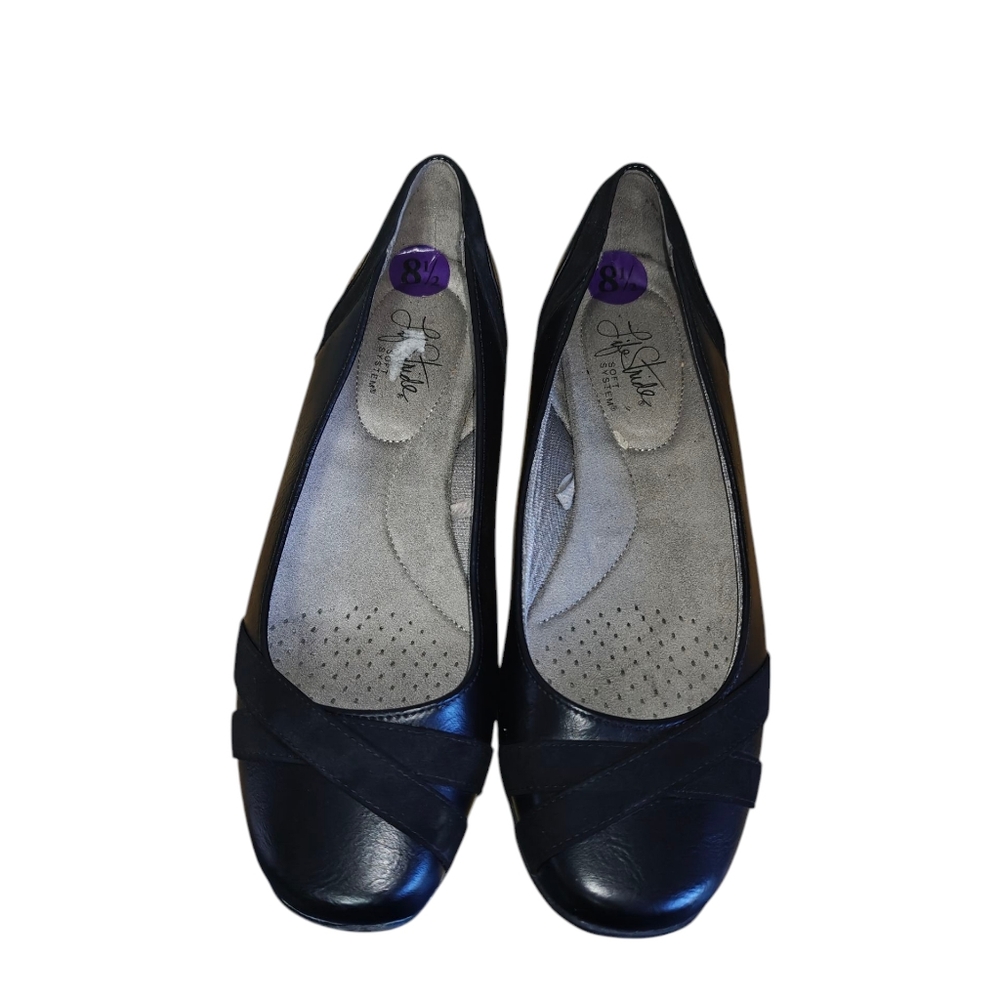 Life Stride Women's Elegant Black Loafers Size 8.5M